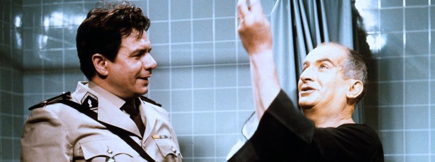 FILMBILD / T: Gendarm vom Broadway, Der / Le Gendarme A New York D: Michel Galabru, Louis de Funes R: Jean Girault P: F/I J: 1964 PO: Szenenbild RU: DA: Filmstill // HANDOUT / EDITORIAL USE ONLY! / Please note: Fees charged by the agency are for the agencyÃs services only, and do not, nor are they intended to, convey to the user any ownership of Copyright or License in the material. The agency does not claim any ownership including but not limited to Copyright or License in the attached material. By publishing this material you expressly agree to indemnify and to hold the agency and its directors, shareholders and employees harmless from any loss, claims, damages, demands, expenses (including legal fees), or any causes of action or allegation against the agency arising out of or connected in any way with publication of the material.